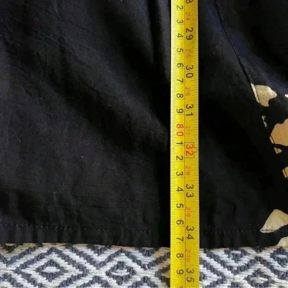 90s YF Young Fashion Black Beachy Button Dress - Size Medium - Picture 7 of 7